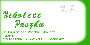 nikolett paszku business card